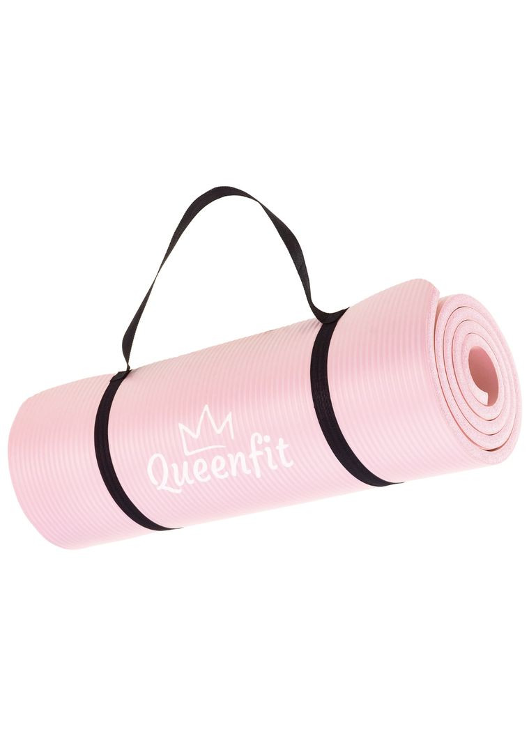 Коврик (мат) для фитнеса NBR 1,5см розовый Queenfit (361952757)