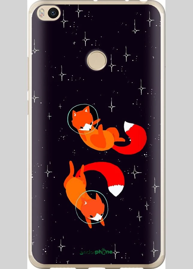 Чехол на Xiaomi Mi Max 2 Лисички в космосе "4519t-994-70447" Endorphone (365294222)