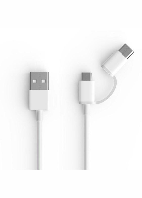 USBкабель ZMI 2-в-1 Micro і Type-C оригінальний 1 м білий Xiaomi (279826333)