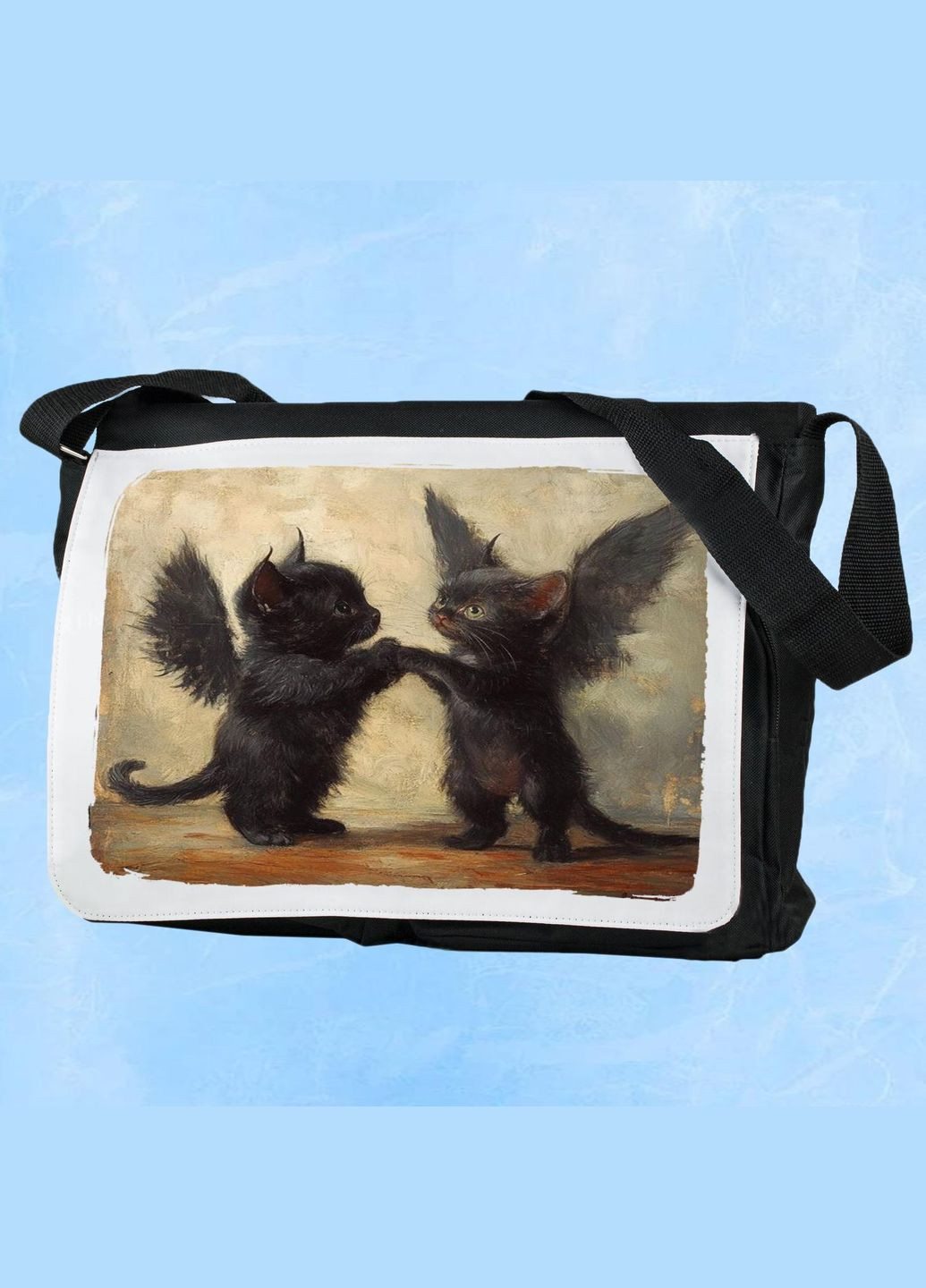 Чоловіча (жіноча) сумка через плече для спортзалу дорожня універсальна Art #009 Чорний No Brand (322119376)