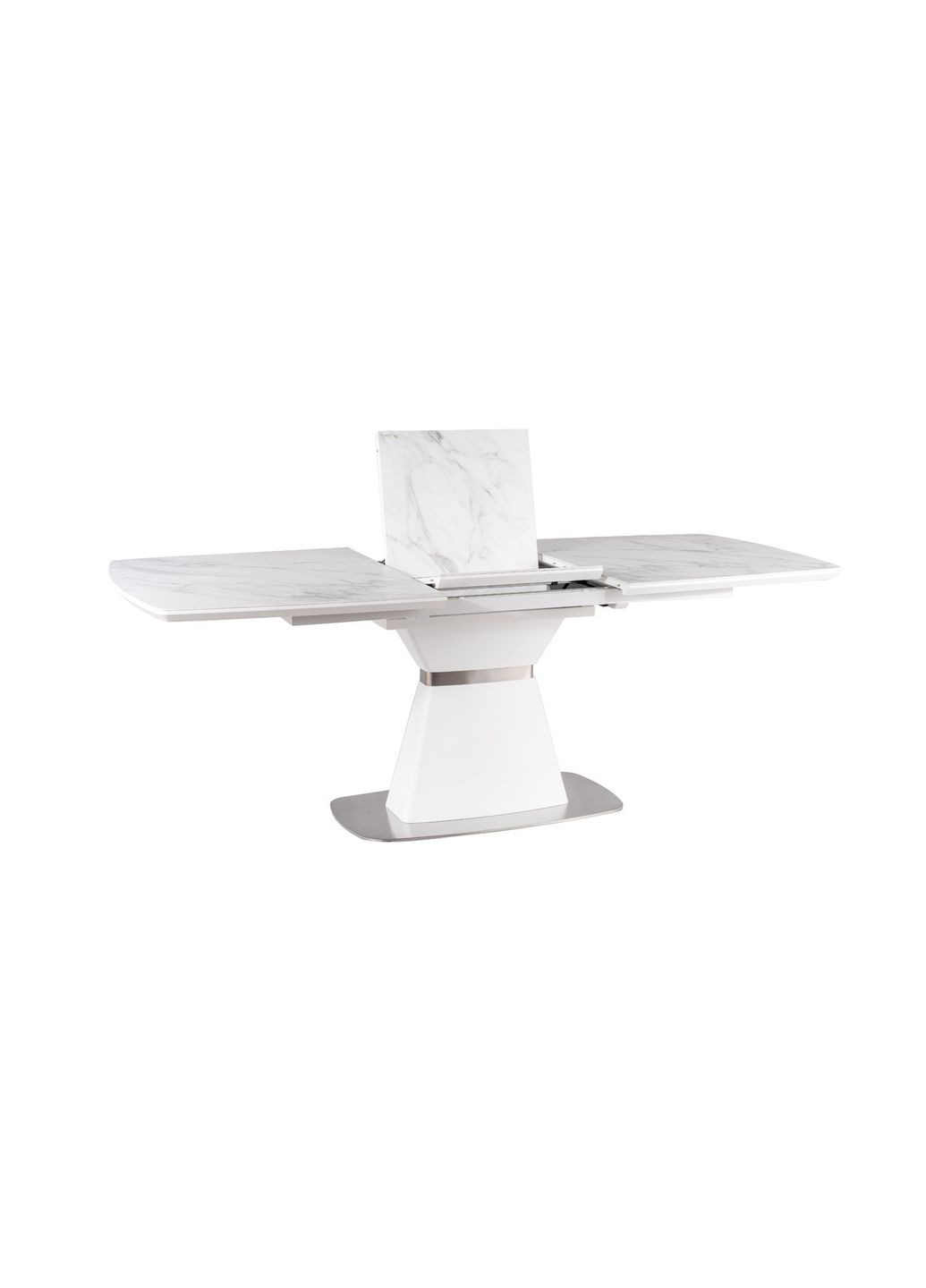 Стол обеденный раскладной Saturn II Ceramic 90х160 (210) Эффект Мармура / Белый Мат SATURNIICBB160 Signal (372178206)