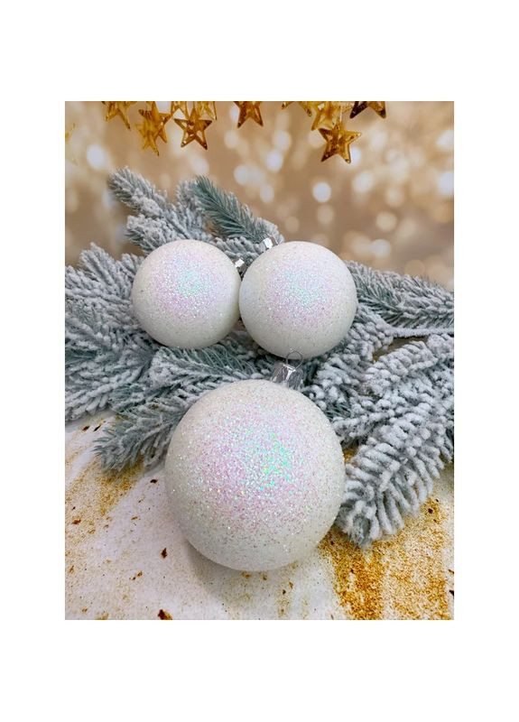 Набор елочных шаров «Блеск» 100 мм стиль и уют для вашей елки 6 шт No Brand (362666641)