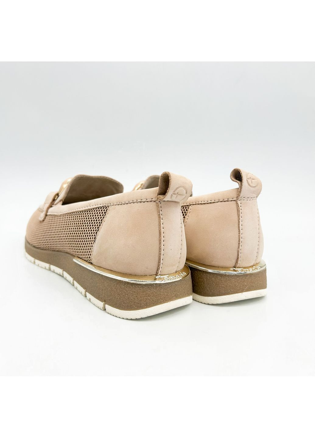 Бежевые мокасины (р) текстиль/нубук 0-1-1-1-24711-42-430 Tamaris