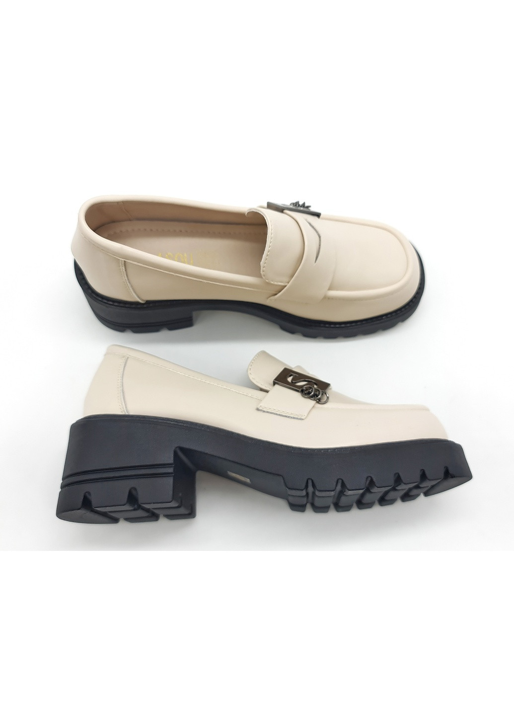 Жіночі туфлі бежеві шкіряні YA-18-7 23 см (р) Yalasou (259299703)