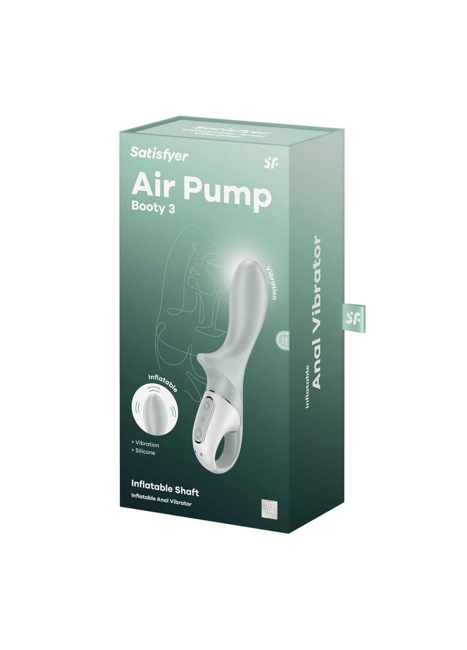 Анальний надувний вібратор Air Pump Booty 3, гнучке дуло Satisfyer (323652467)
