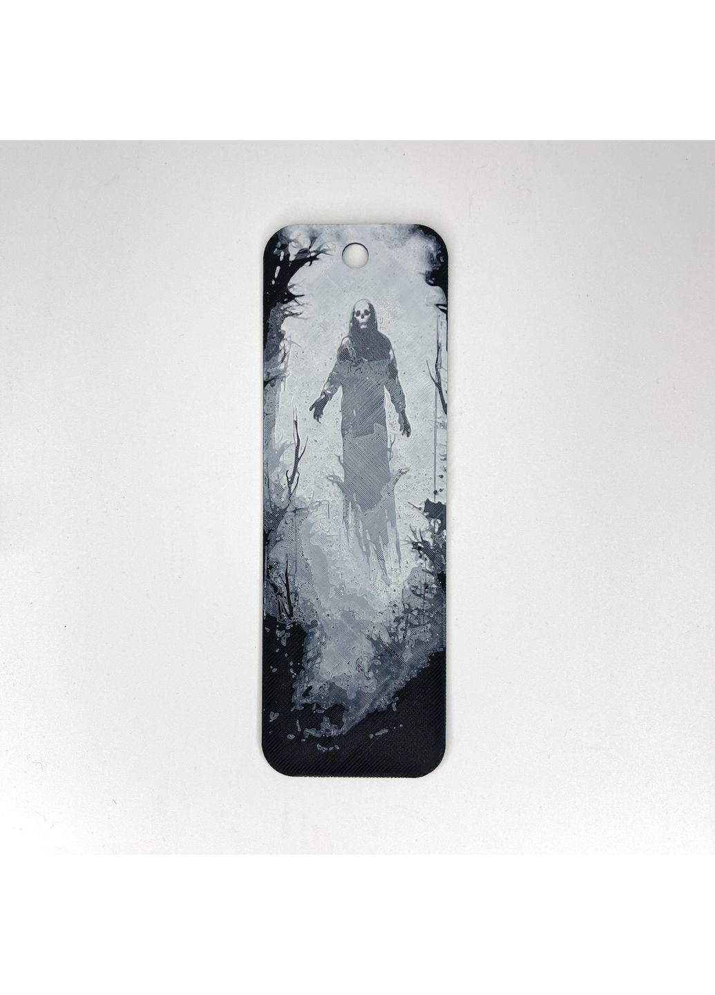 Пластиковая 3D закладка для книги Призрак объемное изображение Черный 15 × 5 см Finding (365875842)