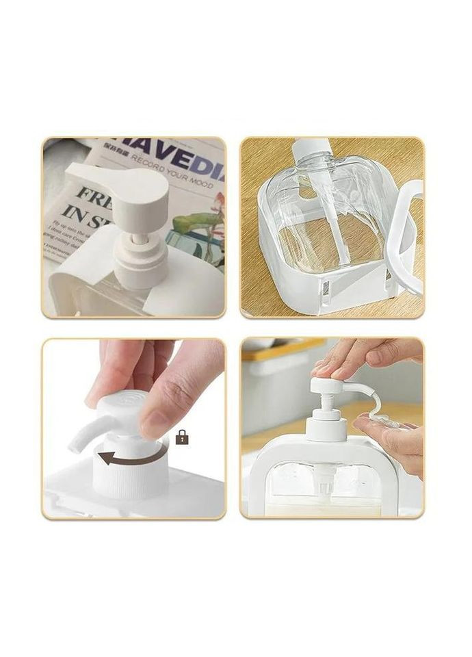 Прозорий диспенсер для мила пластиковий 300 мл Білий China (323158501)