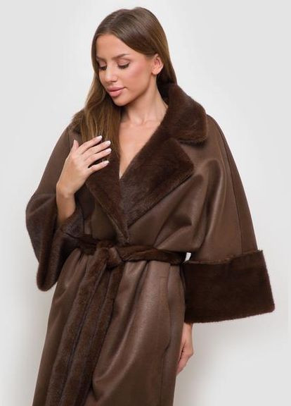 Дубленка 64-1015-1-120 Коричневый #2692 SAM Samange (308389989)