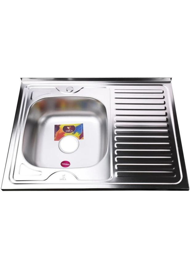 Мойка кухонная прямоугольная накладная 800*600*180 Satin Left 8060 L E Mira 066118 (330245776)
