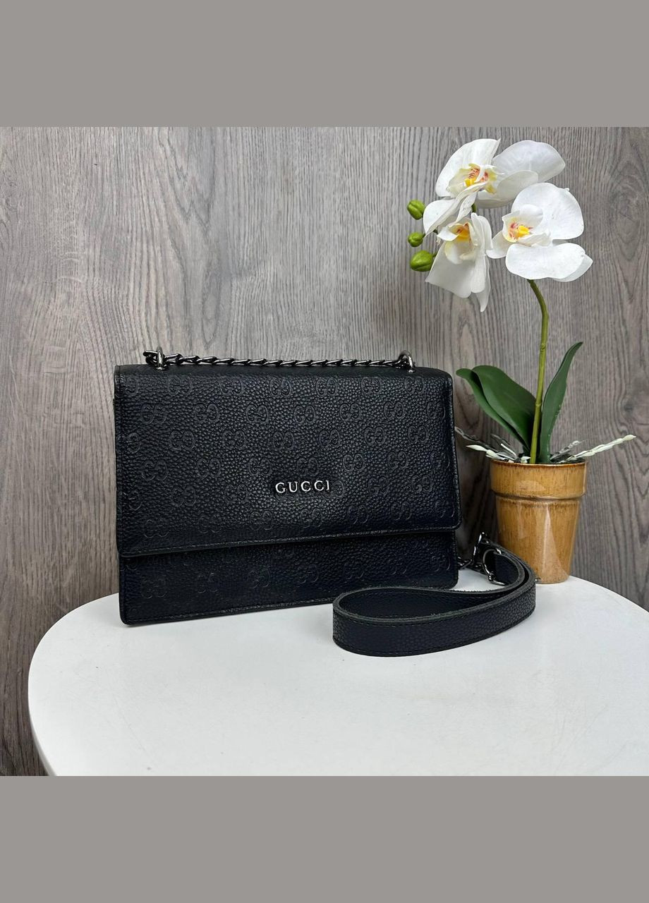 Женская мини сумочка клатч на плечо с магнитным замком экокожа черная (sku_1628) No Brand (330576720)