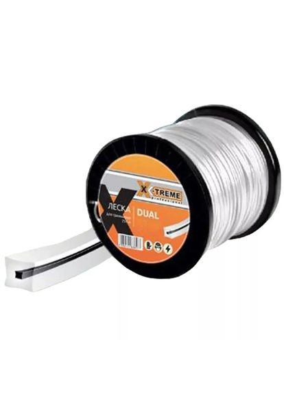 Волосінь для тримера Dual 3 мм x 251 м з квадрат з сердечником (83857) X-Treme (322720892)