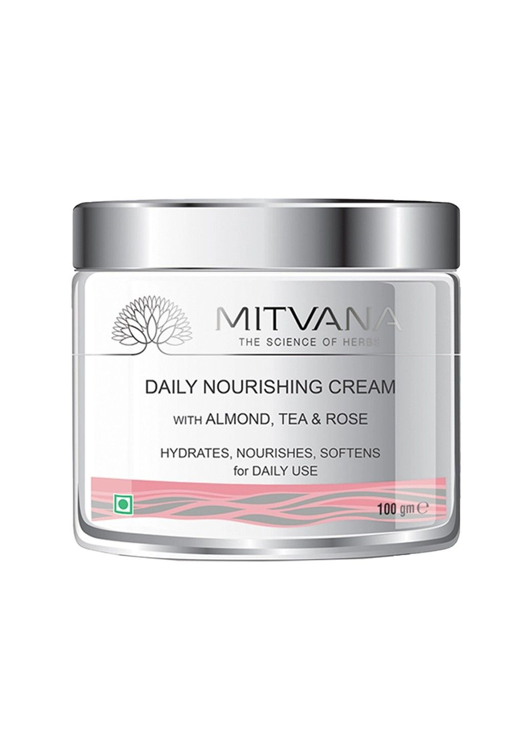 Поживний крем для обличчя Daily Nourishing Cream with Almond, Tea & Rose 100 мл Mitvana (289198735)