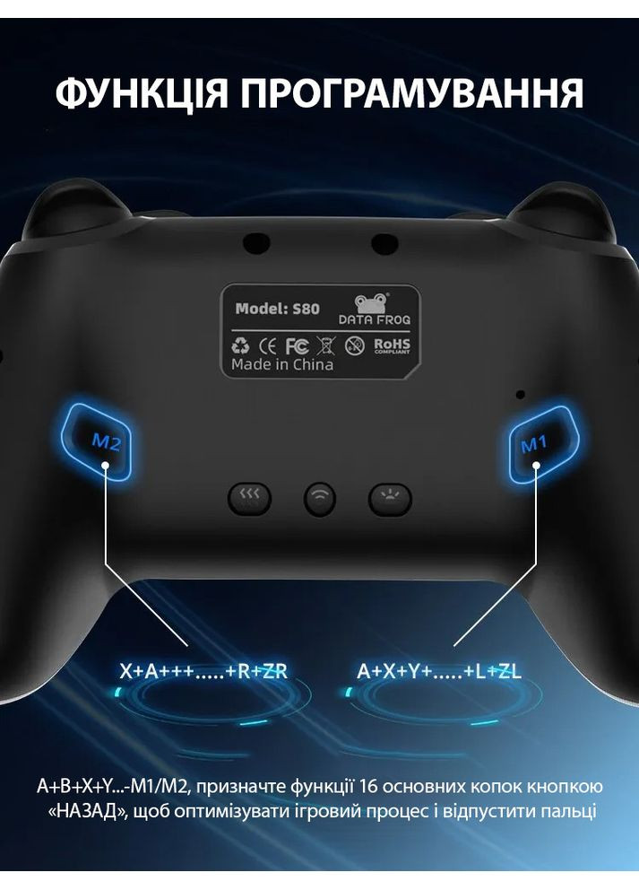 Геймпад для Nintendo/Nintendo Switch Oled Black Data Frog (365721771)