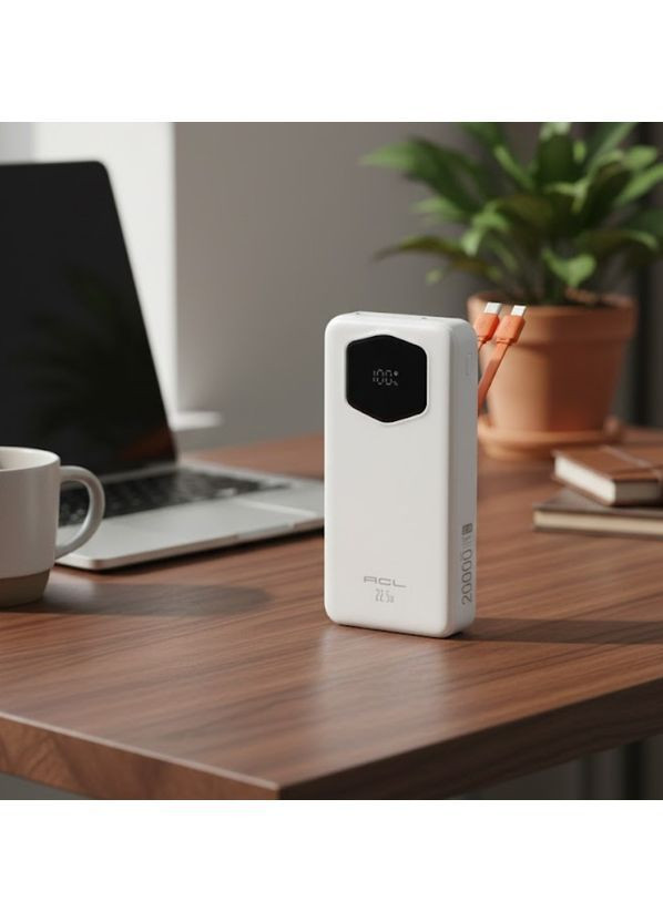 Внешний аккумулятор повербанк Power bank PW-140 20000 мАч быстрая зарядка встроенные кабели (2104618843) ACL (369963269)