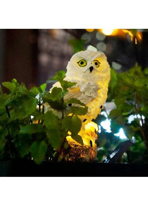 Фонарь садовая Сова с солнечной панелью WHITE Zibi (363832499)