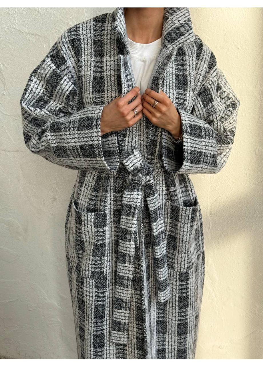 Серое Пальто Chenille