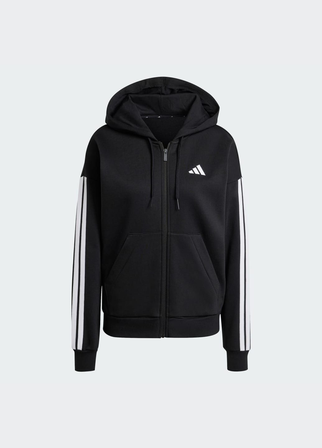Толстовка Essentials 3-Stripes Full-Zip Fleece adidas (353690478)