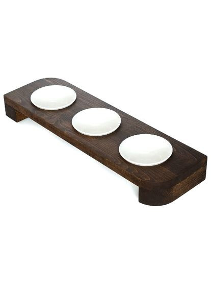 Подставка под миски для кошек из дерева Порсок капучино (ПКШ-000909) No Brand (328605283)