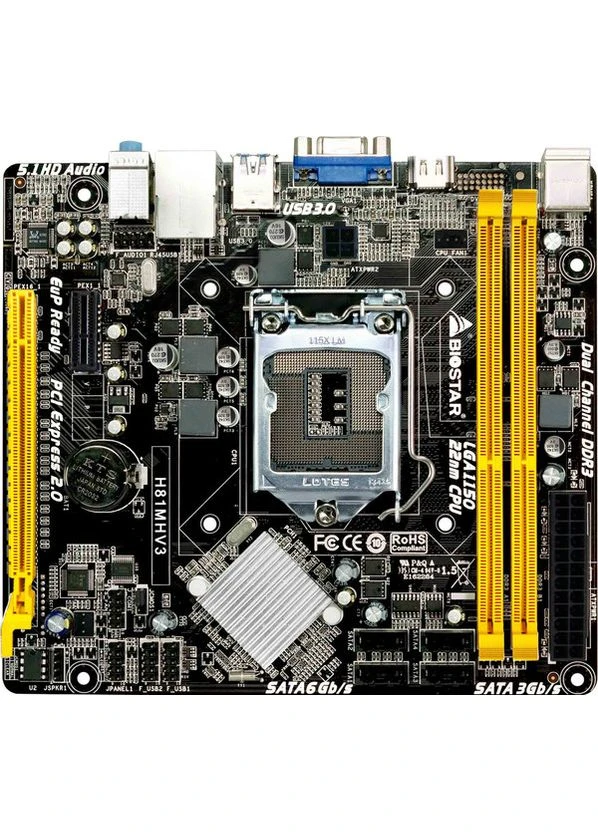 Материнська плата H81 (s1150, H81, PCI-Ex16) (H81MHV3) Biostar (386474998)