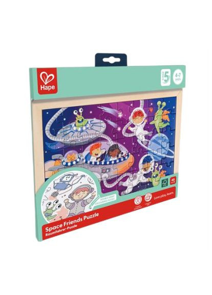 Пазл Прибульці з розмальовкою 48 елементів (E1644) Hape (369941968)