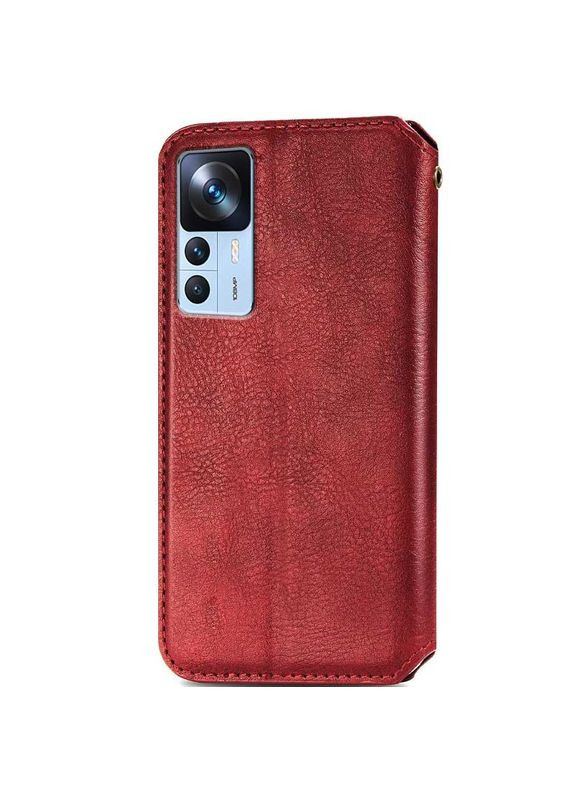 Шкіряний чохол-книжка Cubic для Xiaomi 12T / 12T Pro Червоний Getman (337515792)