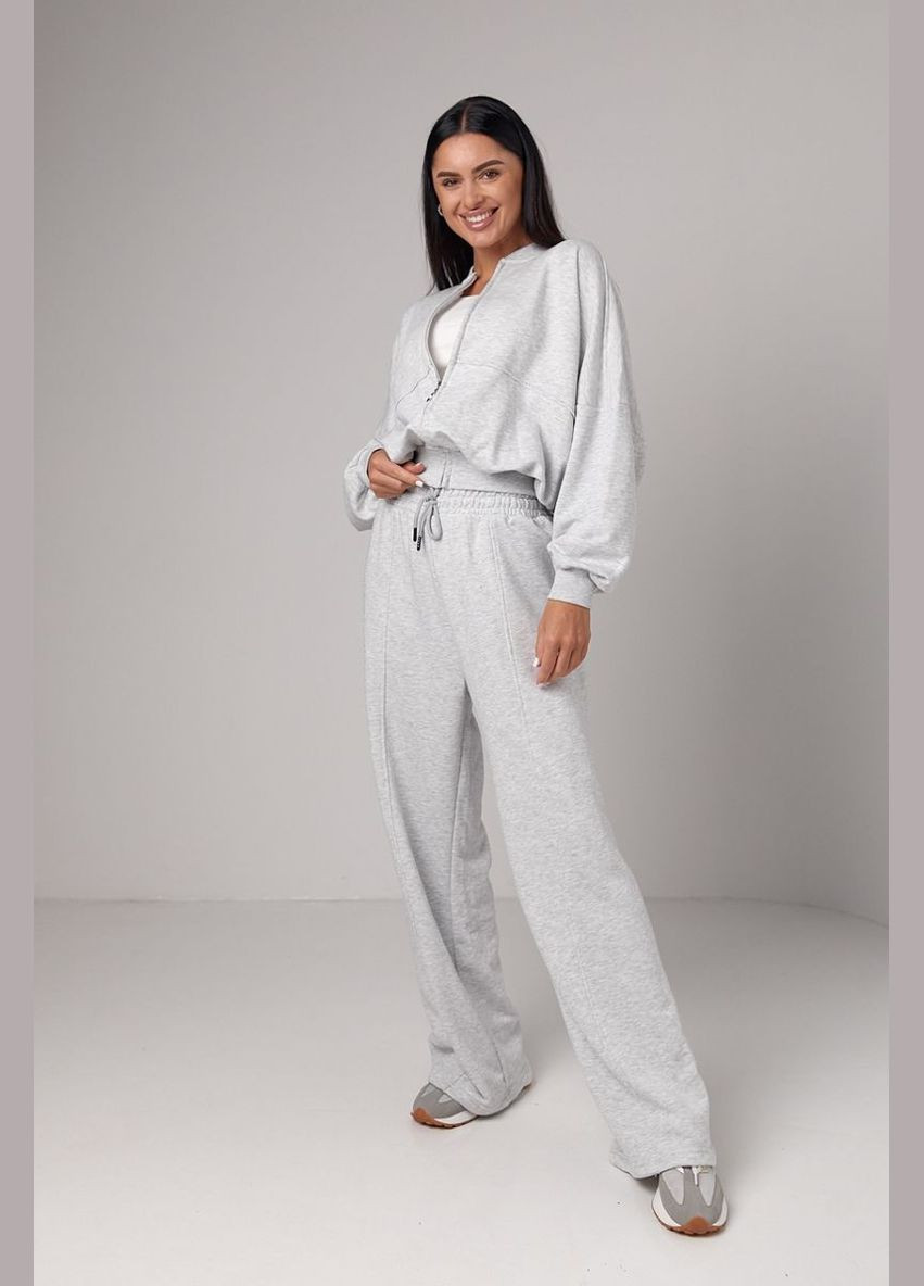 Спортивный костюм с прямыми штанами и кофтой на молнии 561 Lurex (315799346)