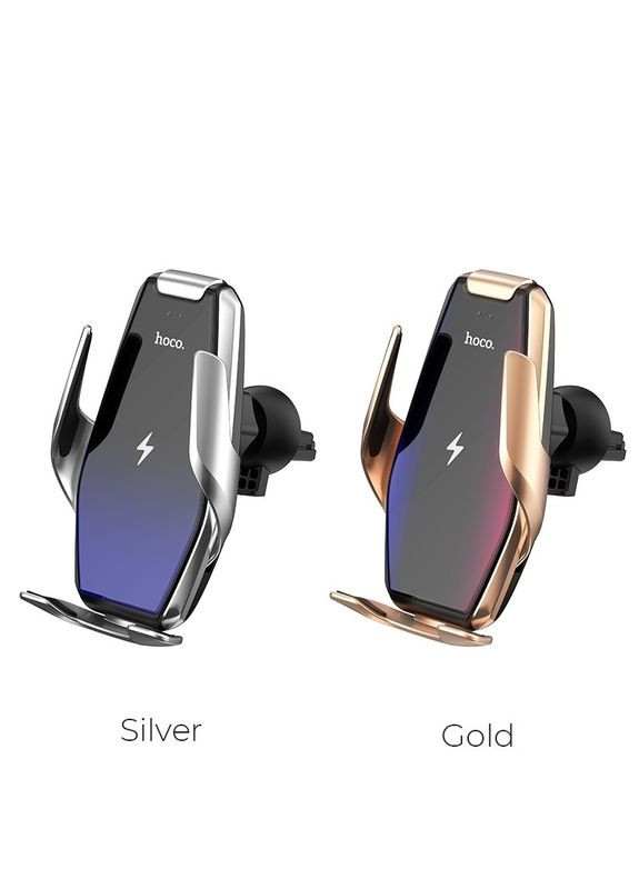Автотримач для телефона з БЗП induction wireless charging car holder (6931474715166) Hoco S14 Surpass automatic (354830754)