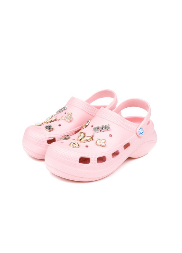 Крокси Fashion 8513-2 розовый с бабочкой (36-40) (260195241)