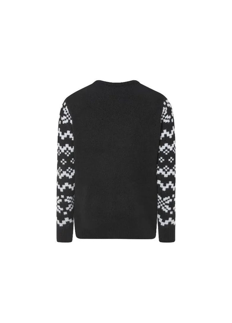 Чорно-білий зимовий стильний різдвяний светр з орнаментом Livergy