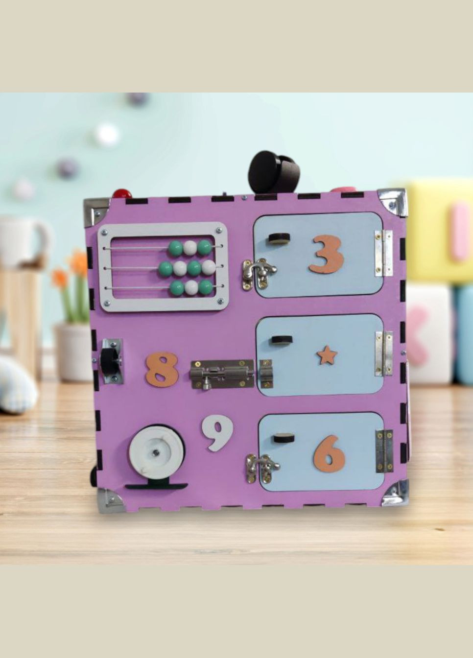 Розвиваюча іграшка Бізікуб TG200132 30х30х30см Рожевий Temple Group (369787414)