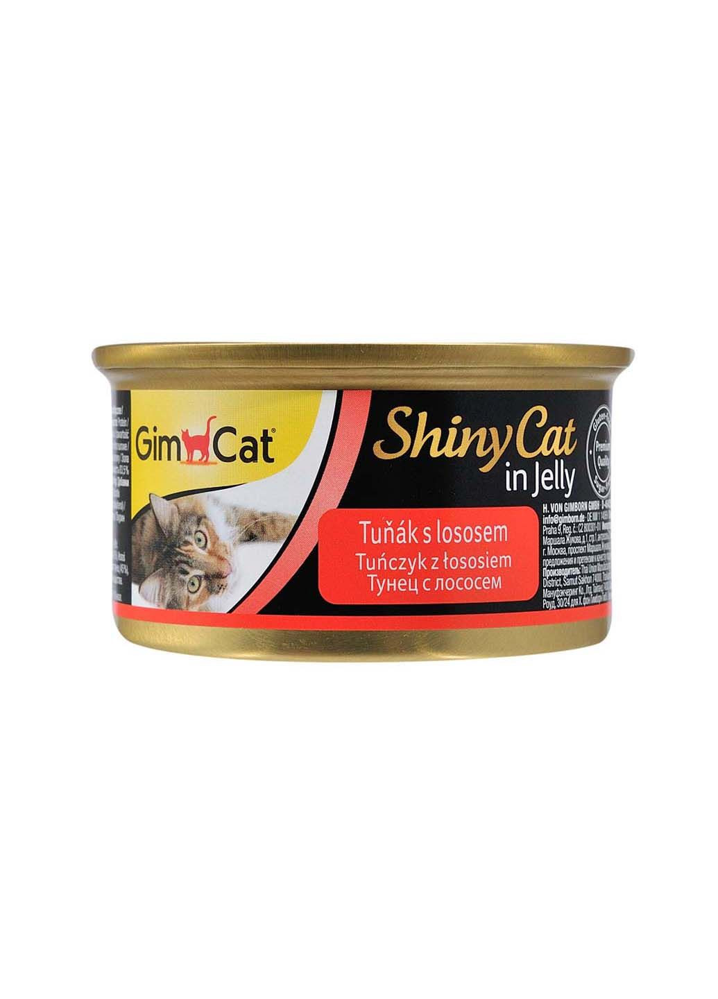 Влажный корм для кошек ShinyCat с тунцом и лососем 70 г Gimborn (286472831)