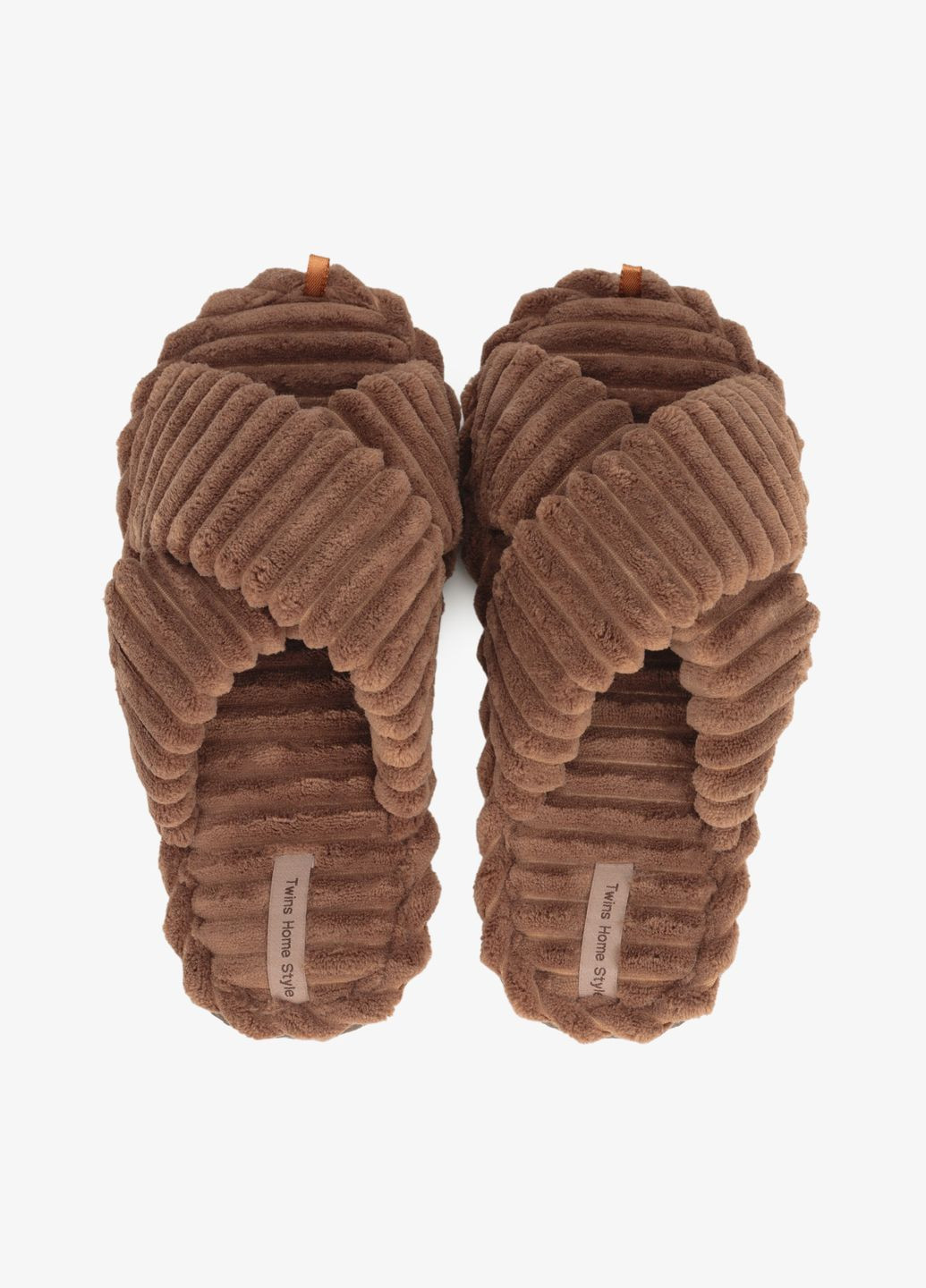 Коричневые тапочки женские 13242-13243-13244 Twins