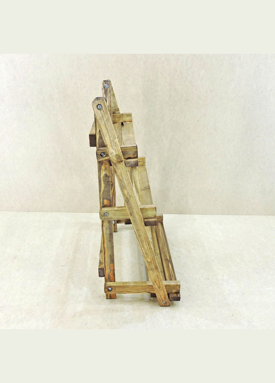 Полка настенная для цветов из дерева Сан-Бернарду капучино (ЦВС-0022017) No Brand (328225916)