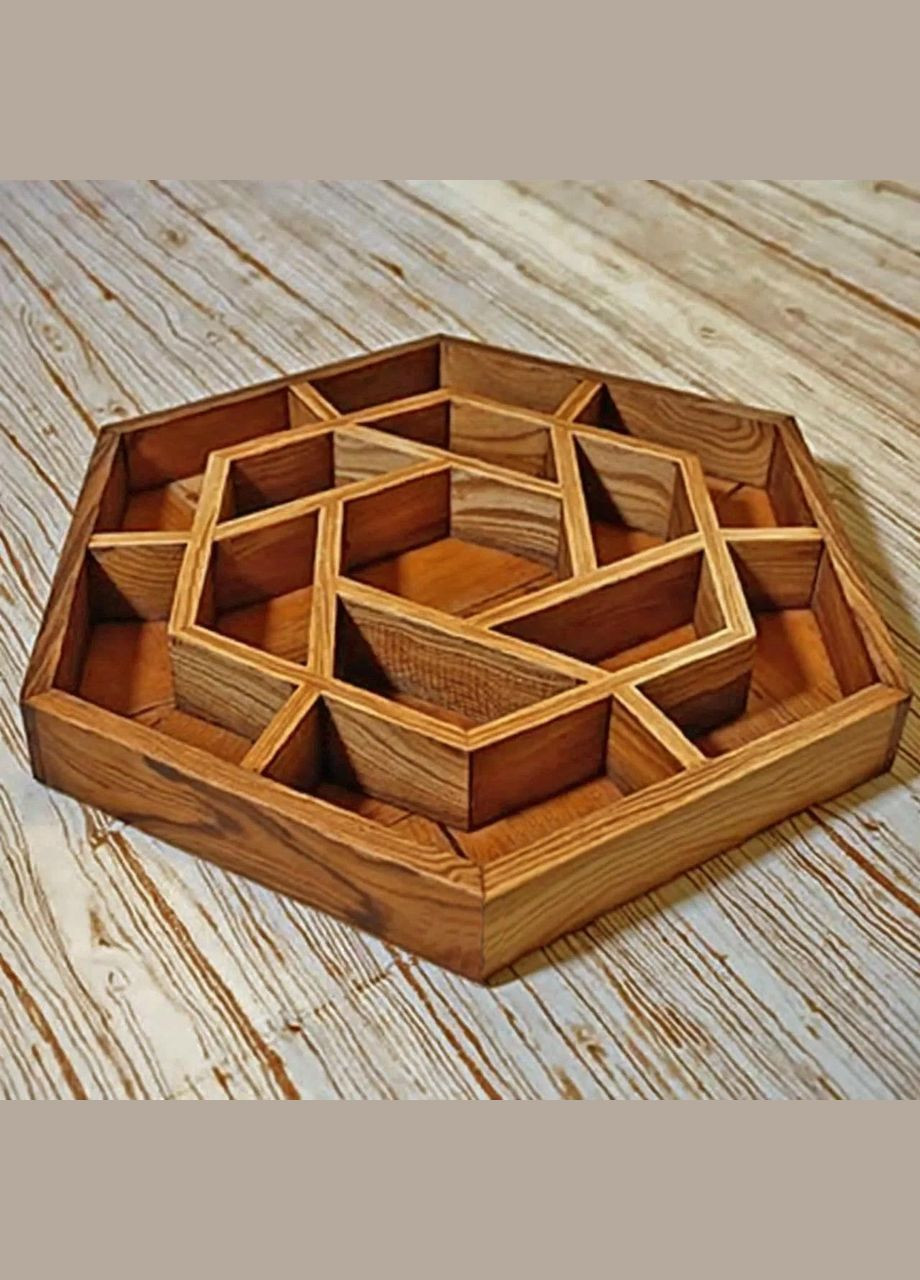 Менажница из дерева Тостада охра (МЕН-008804) No Brand (327848695)