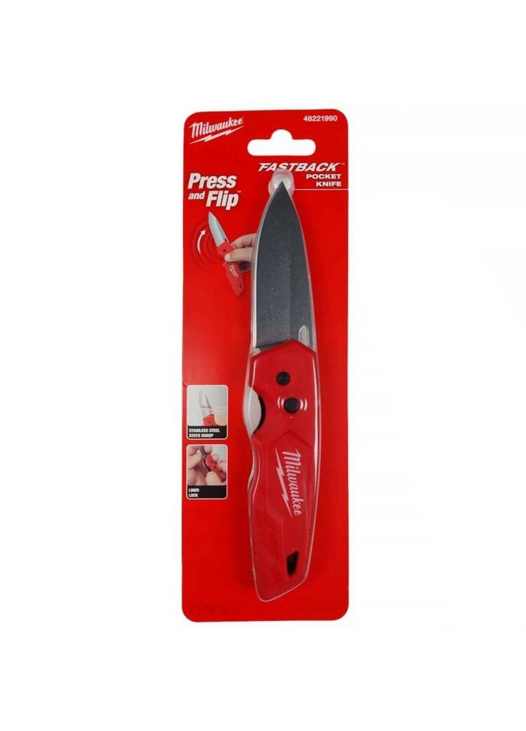 Ніж складаний Fastback, лезо 30мм, корпус Milwaukee (330029251)