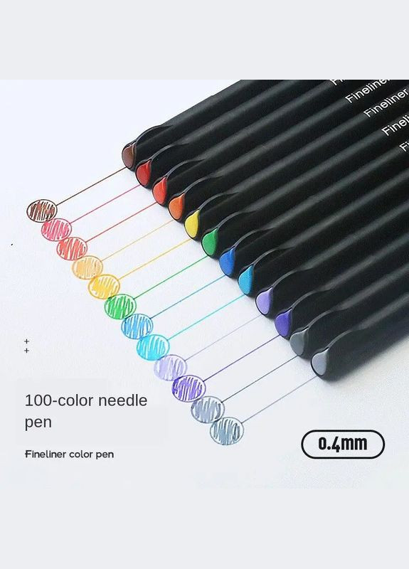 Набір різнокольорових лінерів Fineliner Color 12 кольорів, професійний набір лінерів для скетчів та малювання! 123 (337342393)