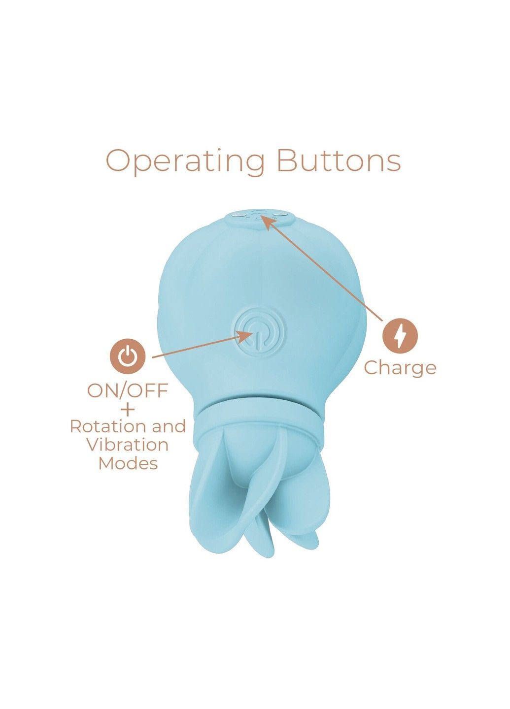 Вібратор Caress Blue з насадками для стимуляції ерогенних зон що обертаються вібромасажер для жінок Adrien Lastic (322740430)