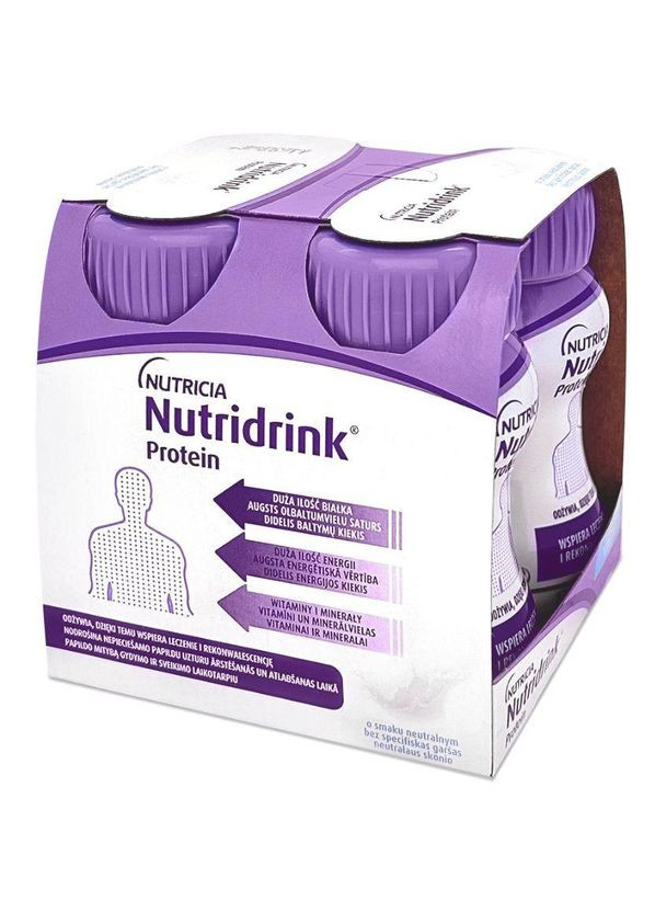 Энтеральное питание Nutridrink Protein с нейтральным вкусом, 4х125 мл Nutricia (337092883)