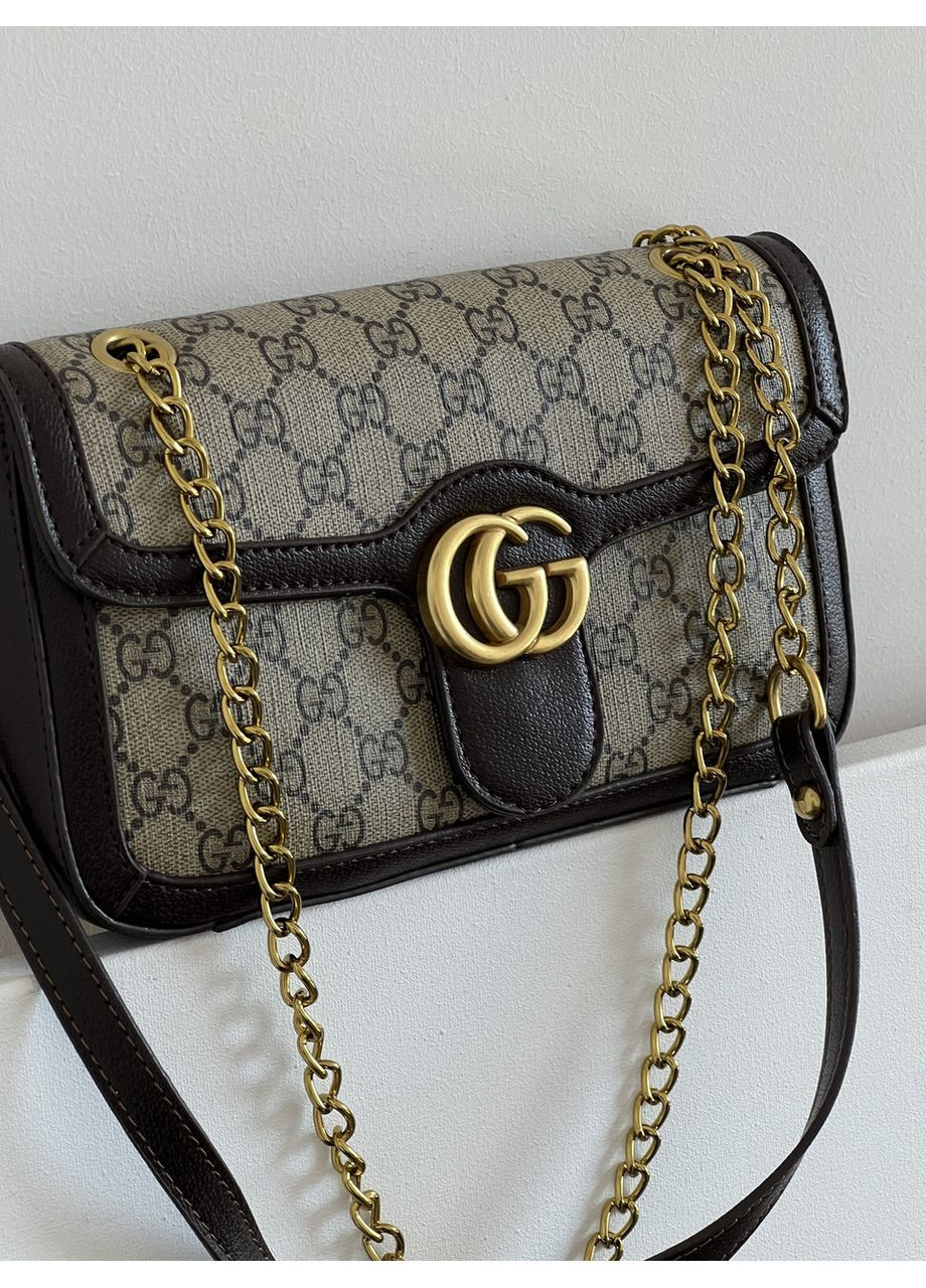 Сумка жіноча Marmont шоколадний крос боді через плече No Brand (369935338)