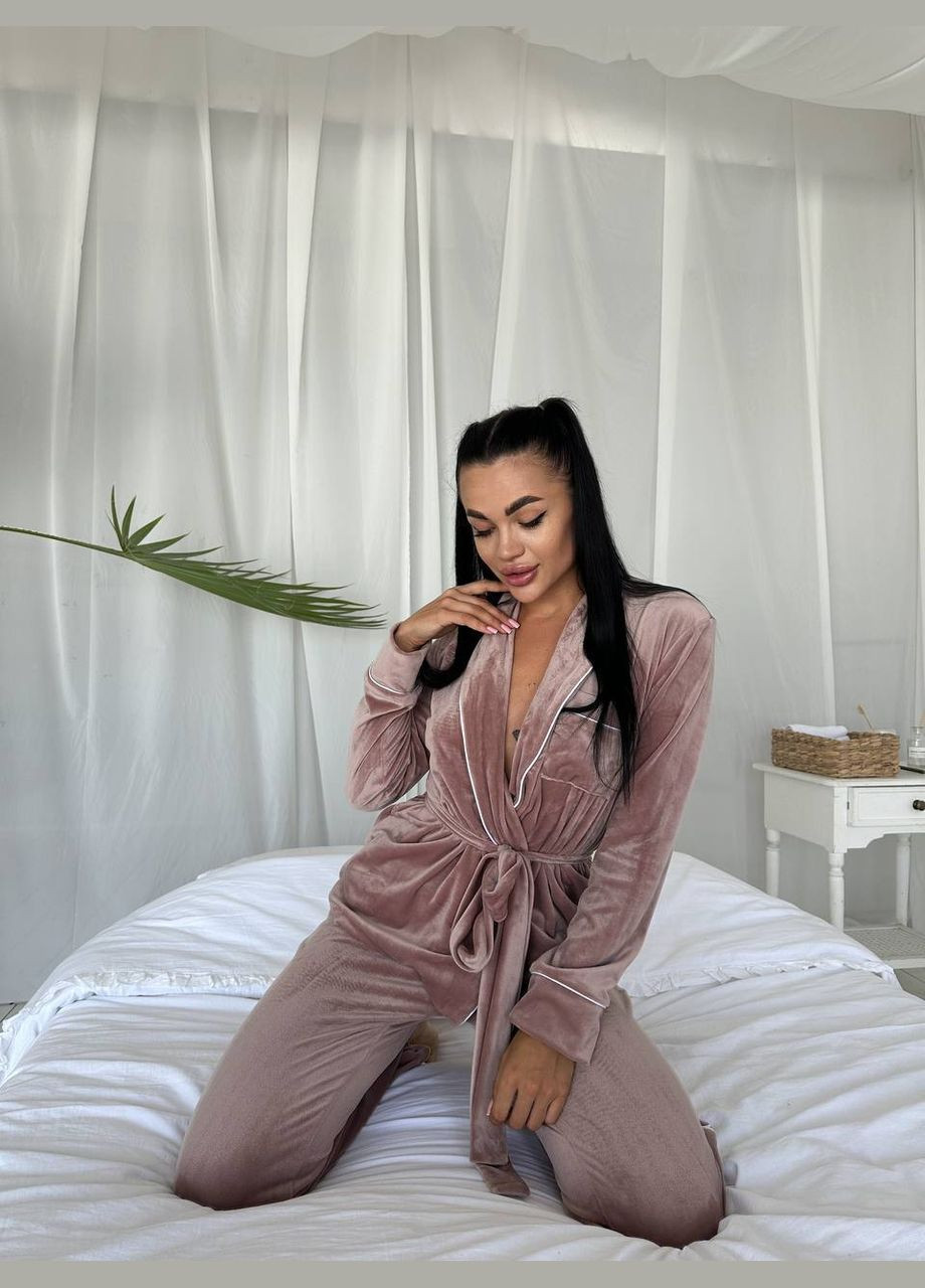 Бежева всесезон піжама жіноча No Brand