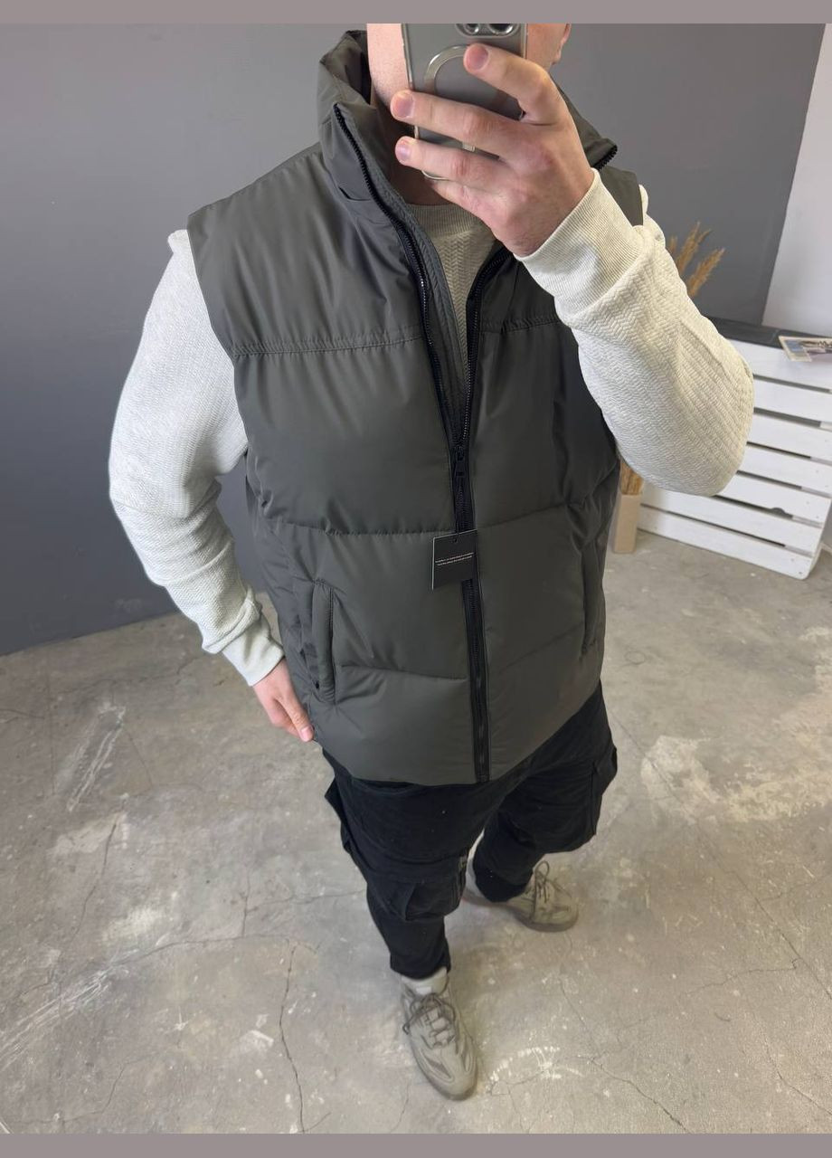 Жилетка безрукавка чоловіча сіра графіт Stylish Touch (319322863)