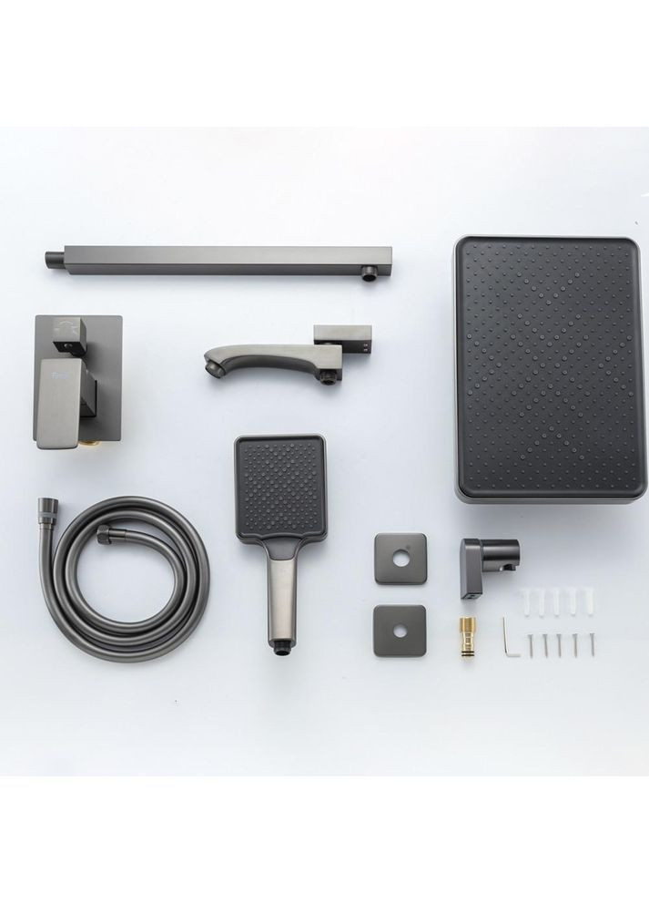 Встроенная душевая система F7176-9, 3 функции, латунь, оружейная сталь Frap (372994937)