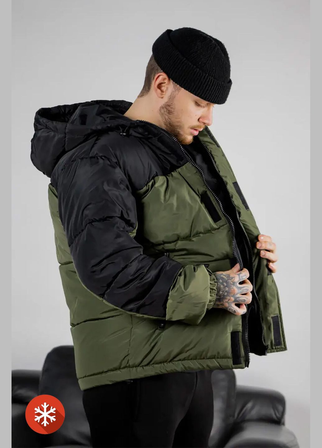 Зелена зимня чоловіча зимова куртка-пуховик Reload