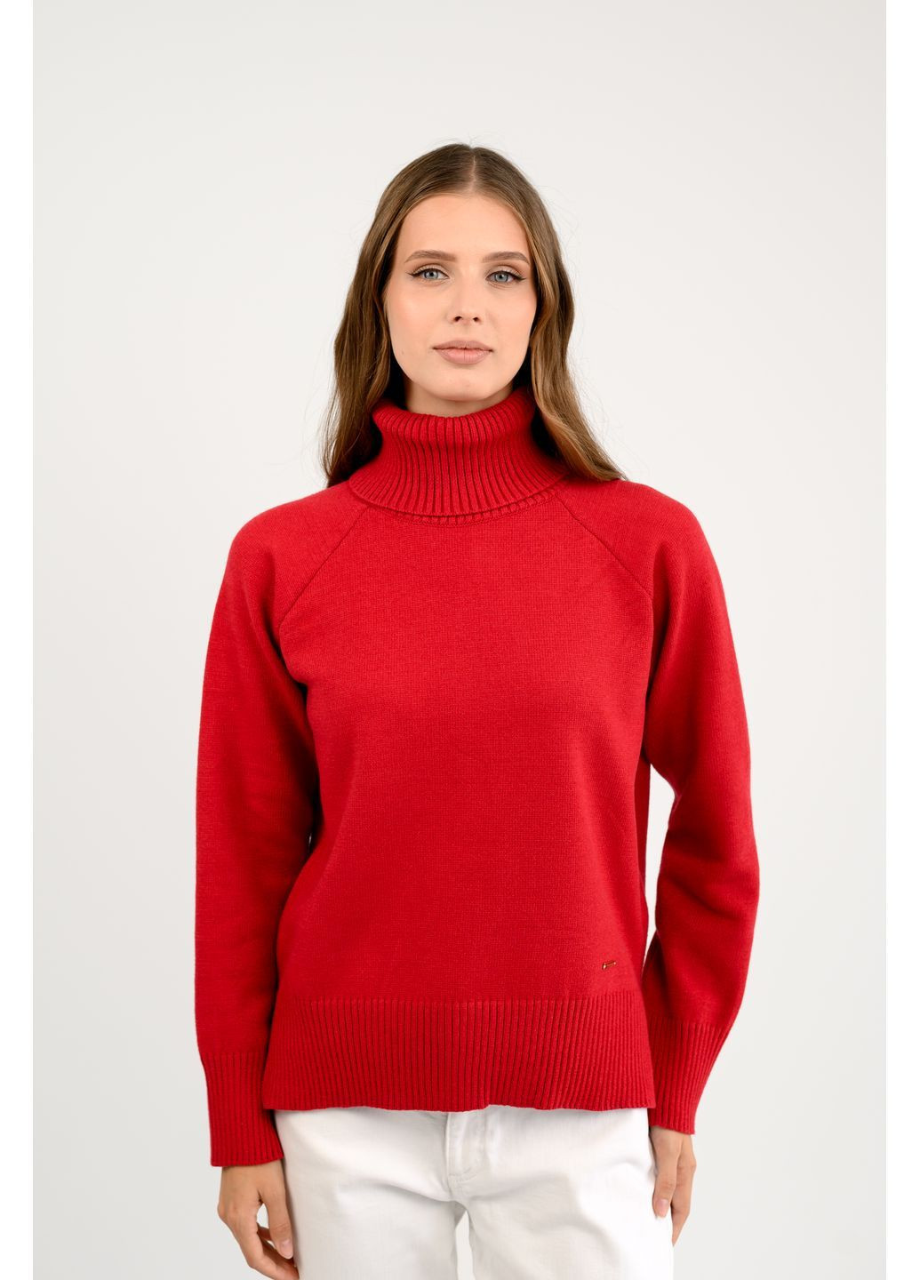 Червоний зимовий светр elegant Teplo 0972