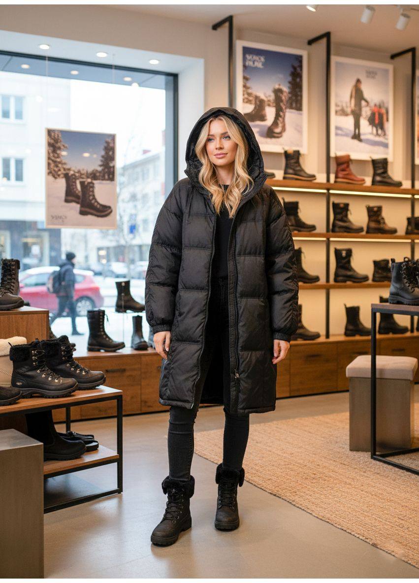 Черный демисезонный Пуховик Number Nine