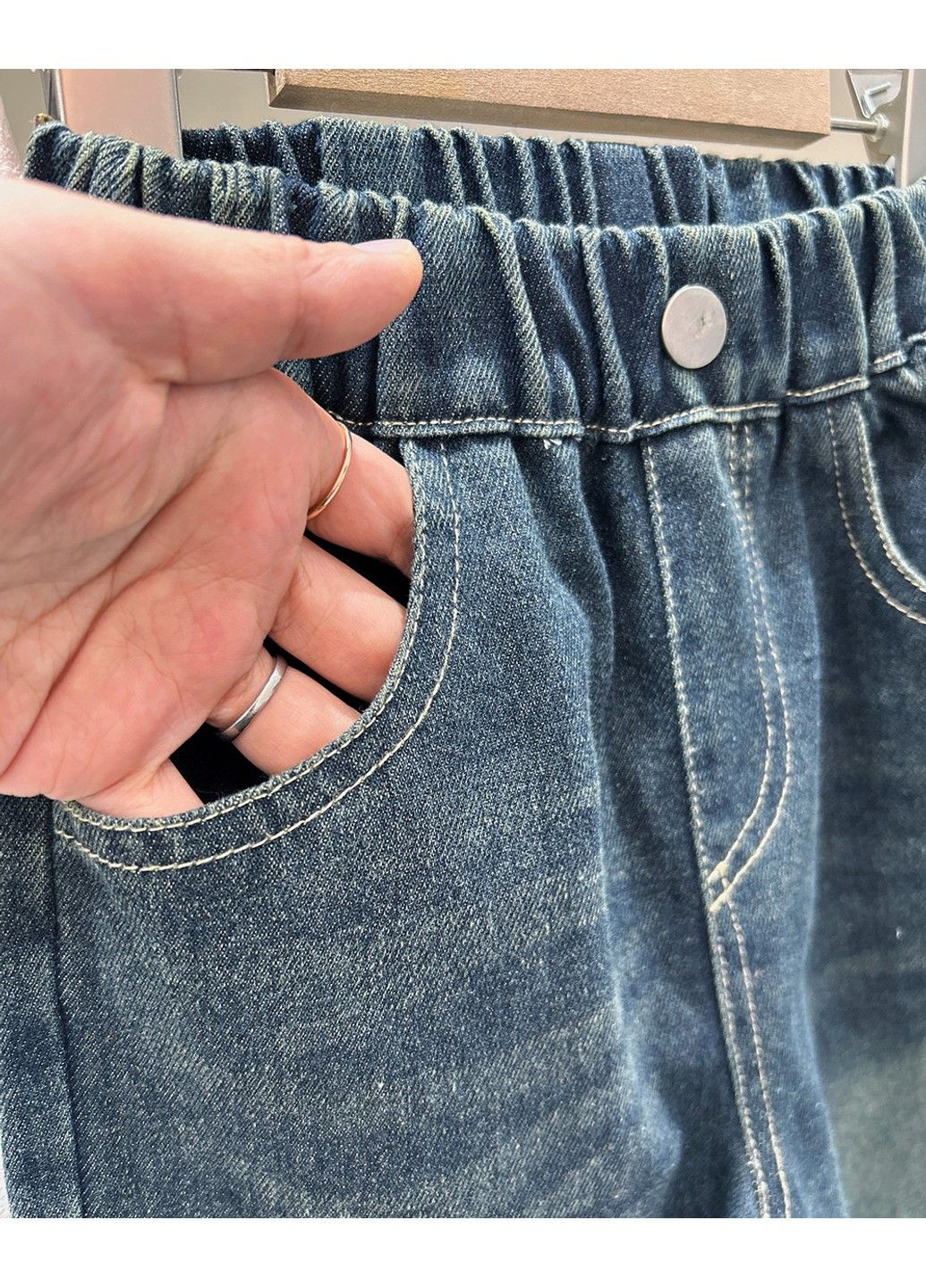 Синие детские джинсы No Brand