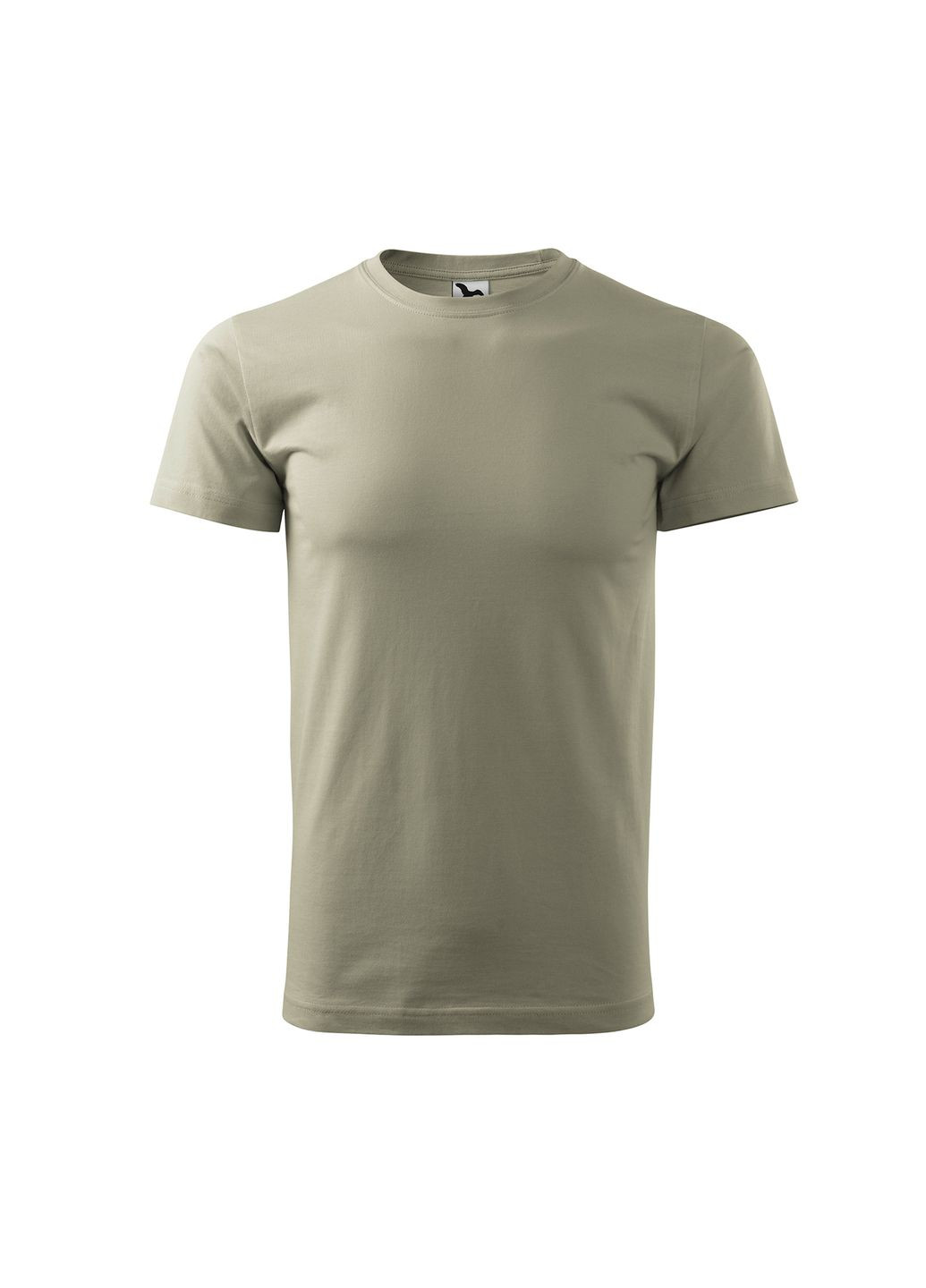 Оливковая футболка мужская хлопковая однотонная оливковая 129-28 с коротким рукавом Malfini Basic