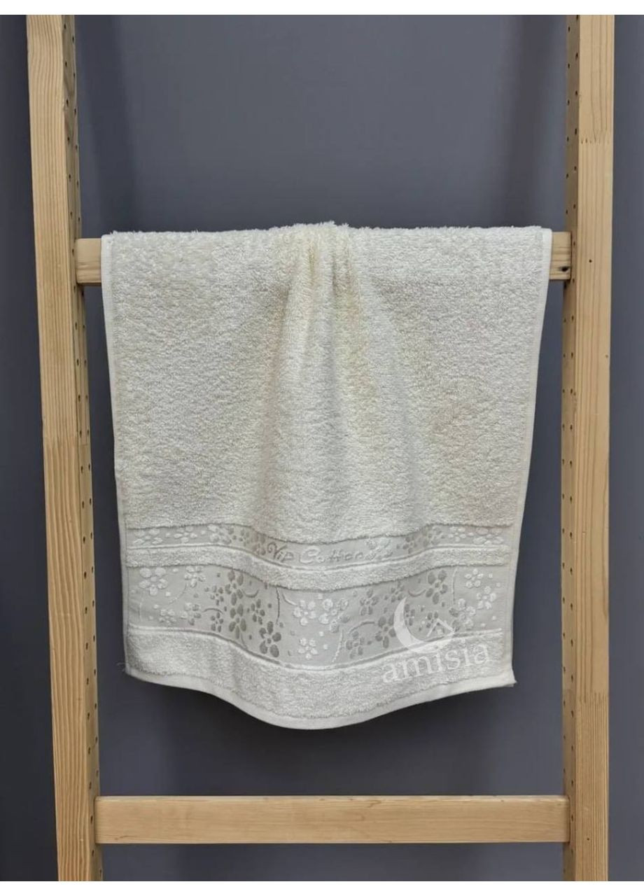 Махровый набор турецких полотенец Vip Coton "Нежность" Cestepe цветочный розово-лиловый