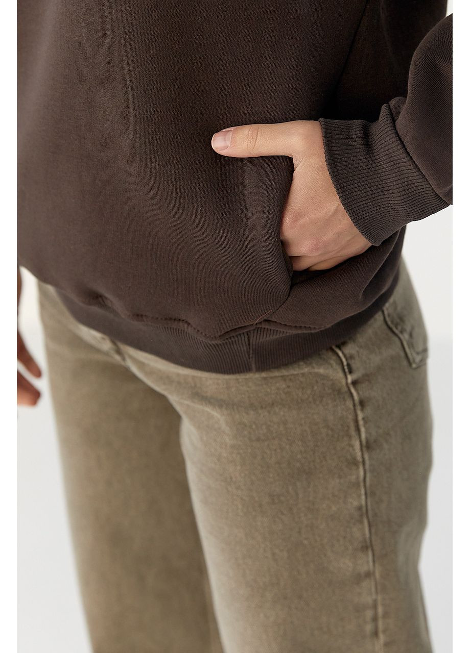 Тепле однотонне худи Lurex (369327159)