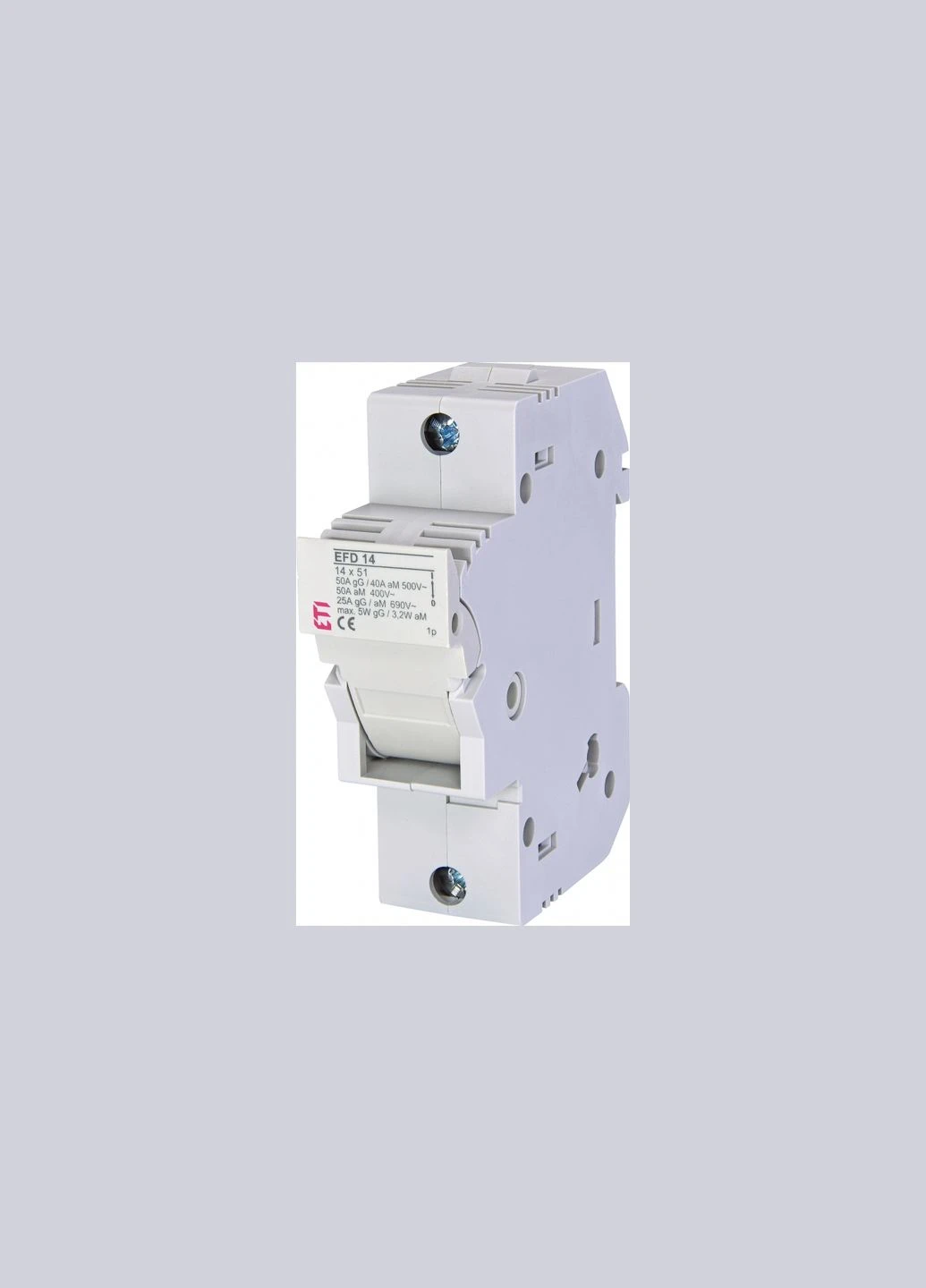 Держатель предохранителя 1P 50A 690В 14х51мм [2560001] EFD 14 ETI (337138430)